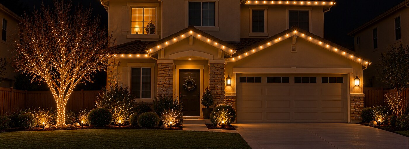 Christmas lights on a home, Clover Valley Christmas light installation by Candy Cane Christmas Lights