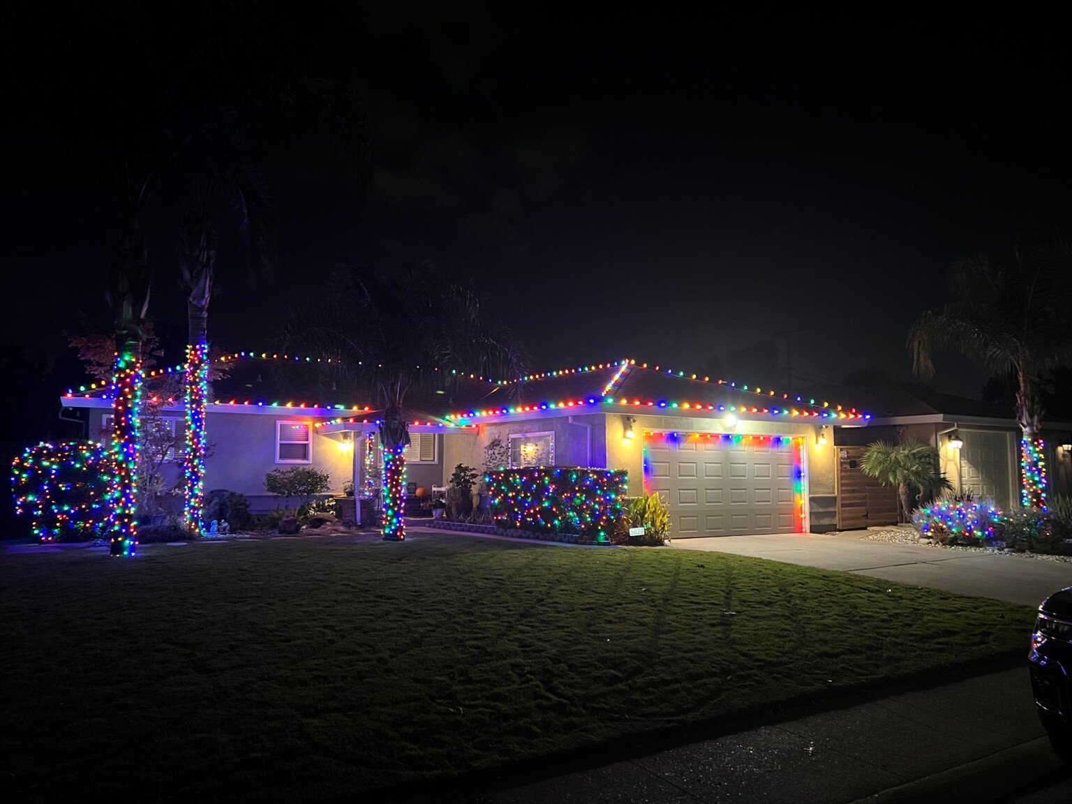 Christmas lights on a home, Stanford Ranch Christmas light installation by Candy Cane Christmas Lights